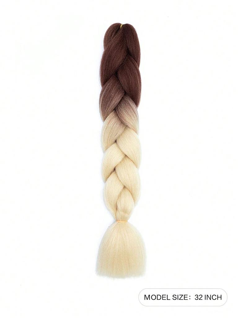 Synthetic Hairpieces 32 Inch Ombre Color Synthetic Hair Braids Pre Stretched Jumbo Braiding Hair Extensions for Daily DIY Use