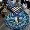 Penguin Arctic Wildlife Scene Round Area Rug Under Office Chairs Bedroom Living Room Home Decor