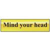 Scan Mind Your Head - Polished Brass Effect 200 X 50mm