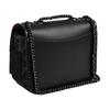 COACH Madison 19 brand logo lock closure calfskin and faux leather crossbody bag small women's black