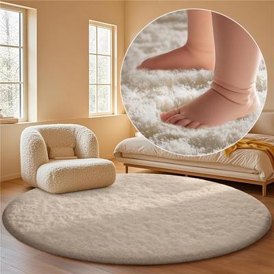 Круглый ковер 2х2м для спальни, Супер пушистые круглые ковры для детской комнаты, Пушистый ковер для детской комнаты, Милый мягкий ворсистый ковер для девочек, домашний декор