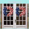 Stunning Polyester Independence Day Wreath Featuring Rustic Burlap Design 40cm