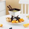 Chocolate Fondue Mugs Set with Forks 300ml Ceramic Melting Pot Set for Chocolate