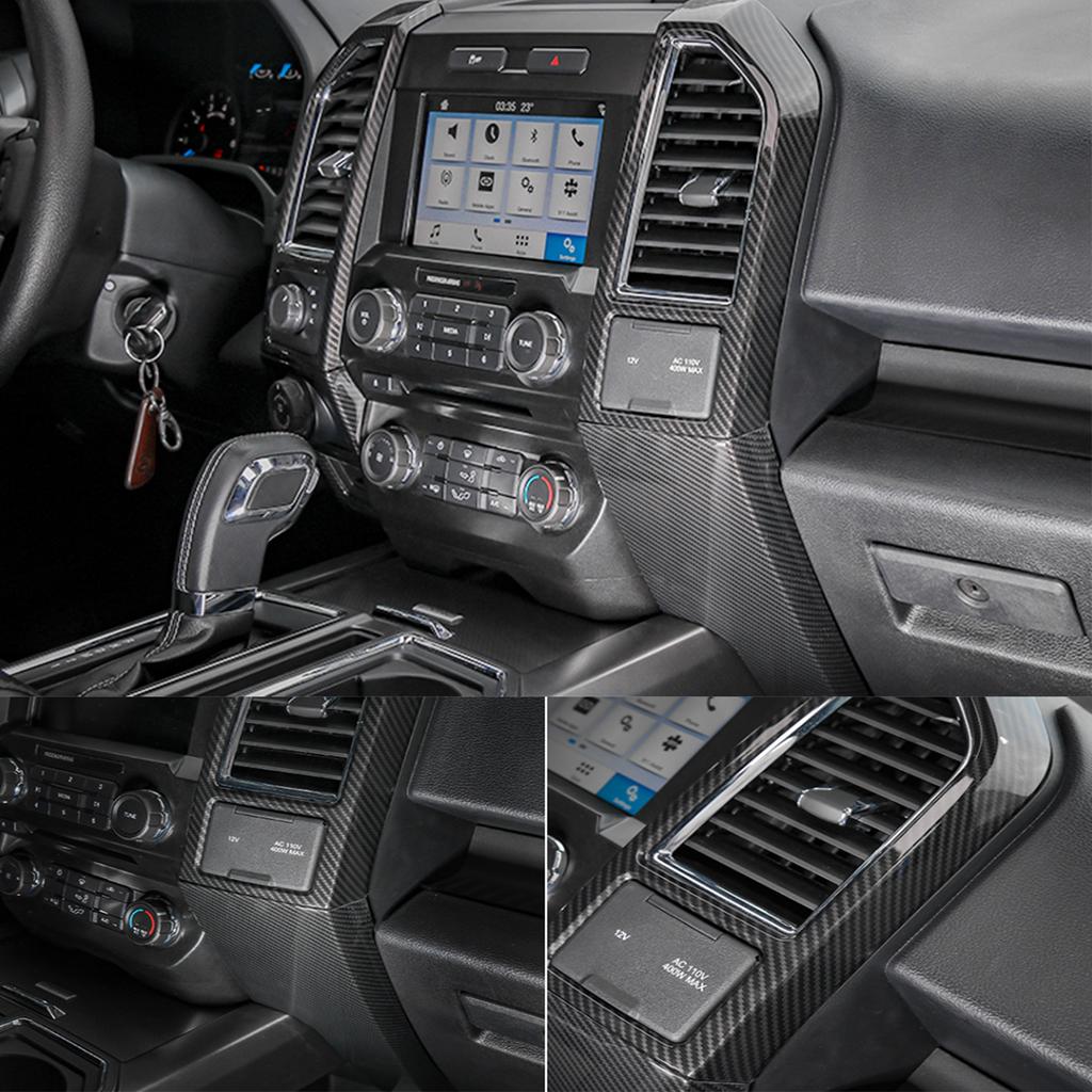 Центральная консоль автомобиля, приборная панель, вентиляционное отверстие, декоративная крышка, наклейки для Ford F150 2015-интерьерные молдинги