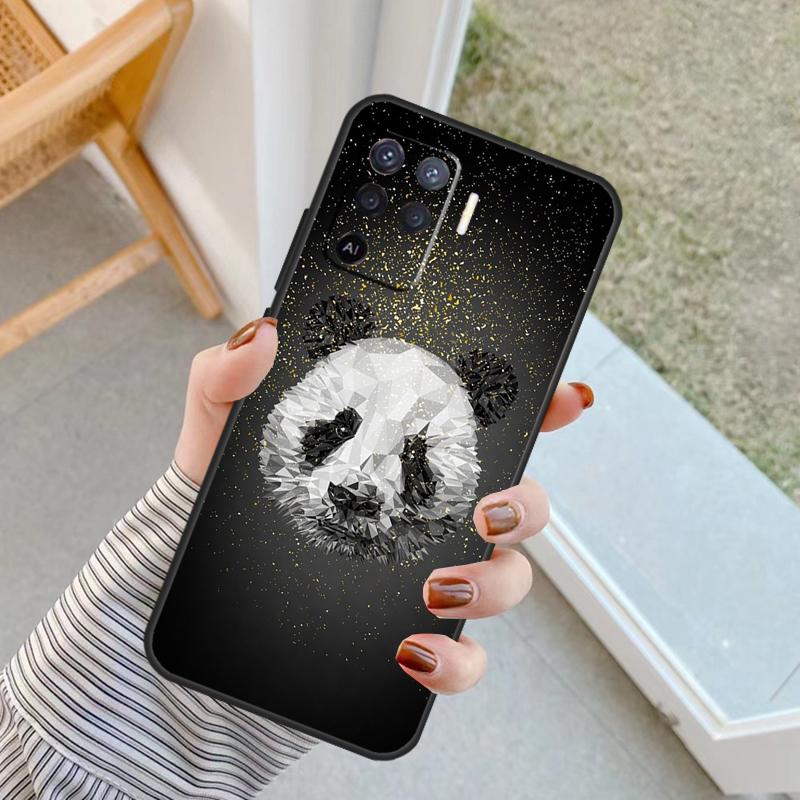 Милый Мультяшный Чехол-Панда Для Oppo A94 A74 A54 A80 A60 A40 A18 A38 A58 A78 A98 A96 A76 A16 A15 A17 A57 A77 A5 Pro