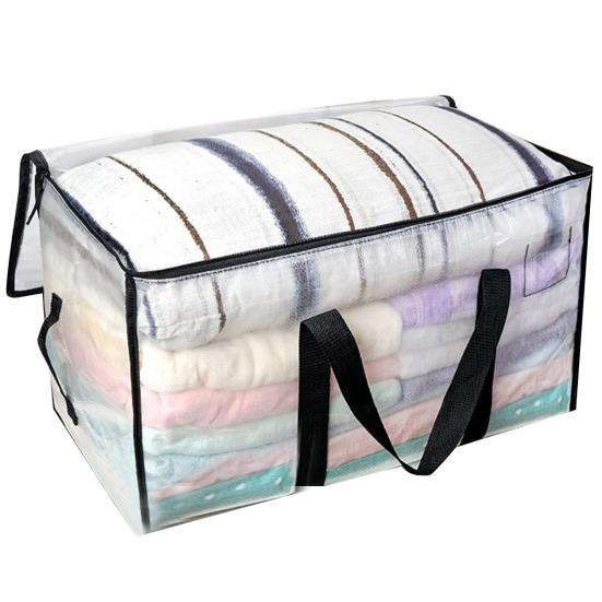 Прозрачные сумки для перемещения, сверхпрочные, с прочной застежкой-молнией, усиленной ручкой, компактная удобная сумка для хранения
