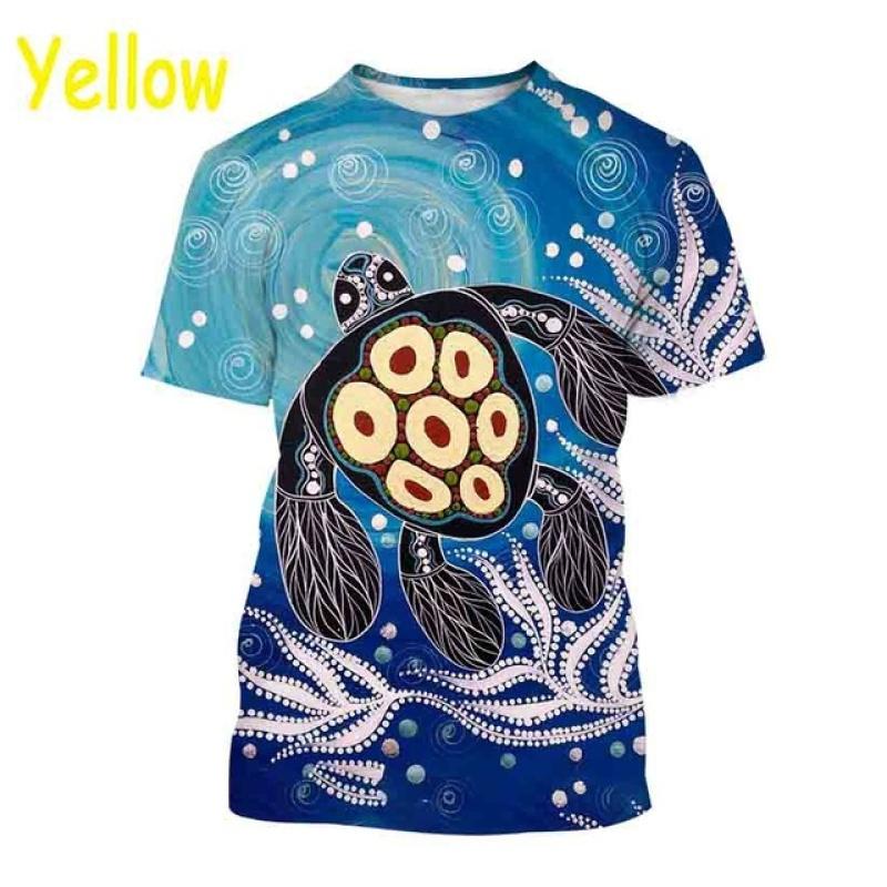 Футболка с 3D принтом аборигенов Австралии Naidoc Week Animal Art Flag, повседневная футболка в стиле Харадзюку с круглым вырезом