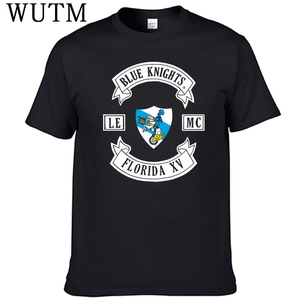 New Blue Knights T Shirt 100 Cotton Men Shirt