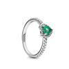 New 925 Silver Charm Pink Blue Green Black Heart-shaped Rings Women Rings Fine Jewelry Fashion Mother Gifts