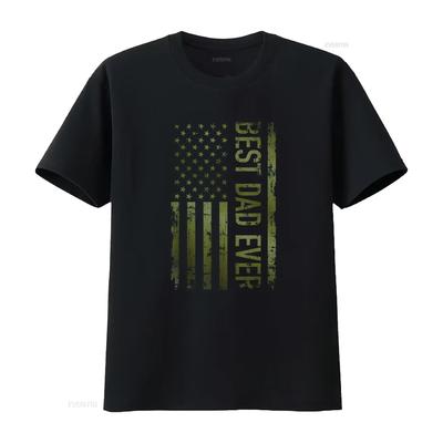 Best Dad Ever US Flag Vintage T-Shirt