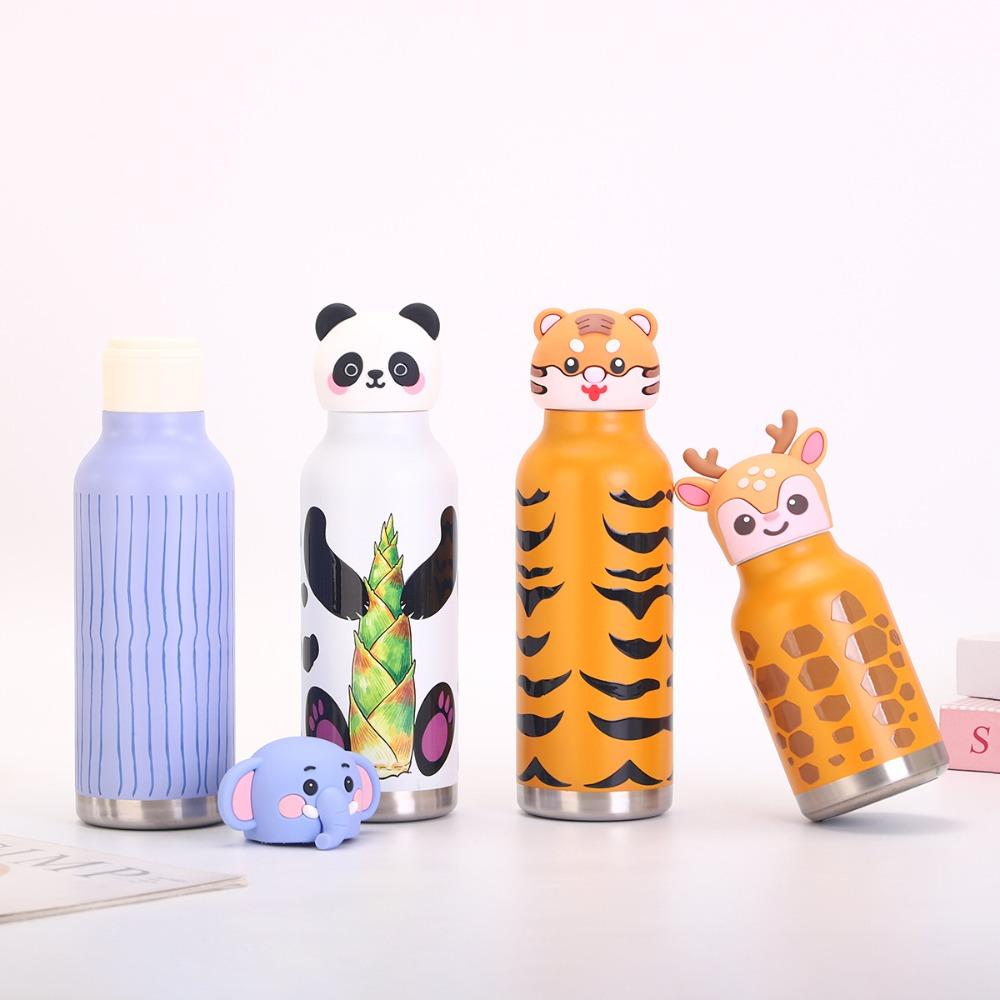 Cartoon Animal Shapes Insulated Water Bottle 400ml Vacuum Insulated Bottle for Daily Use