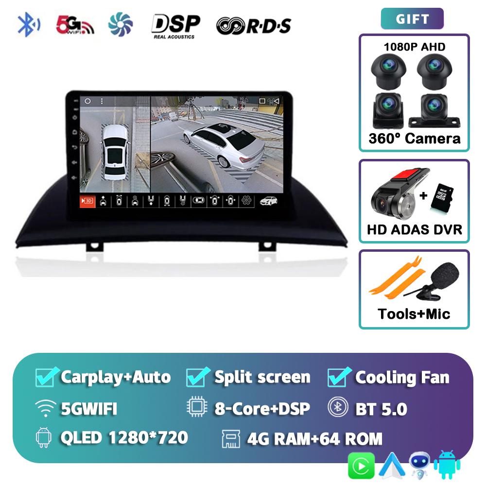 Android 14 Carplay Auto WIFI+4G автомобильное радио для BMW X3 E83 2004 - 2012 Мультимедиа GPS Видеоплеер Стерео 2din DSP Головное устройство Аудио