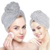 Girl Drying Turban Wrap Hair Bamboo Fiber Microfiber Shower Caps Hair Hat Towel Cap Bathing Cap