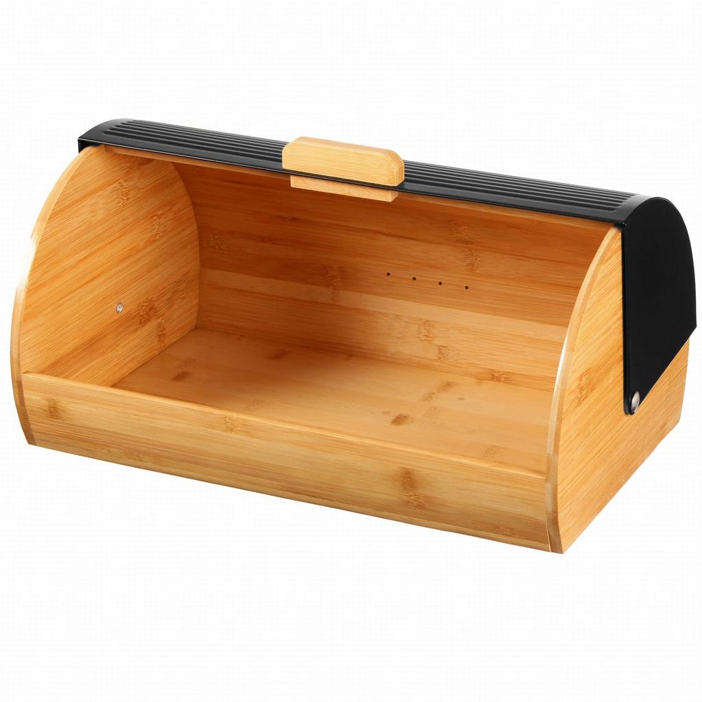 Wooden bread bin with metal lid BRUNBESTE BB-2737