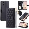 For iPhone X/XS Case Rhombus Grid Leather Phone Cover with Wallet Stand