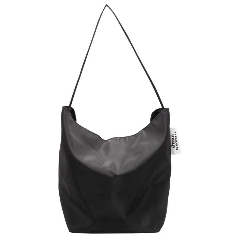 Большая вместительная универсальная сумка через плечо из нейлона, однотонная дизайнерская сумка, простая мягкая дорожная сумка, новая мода