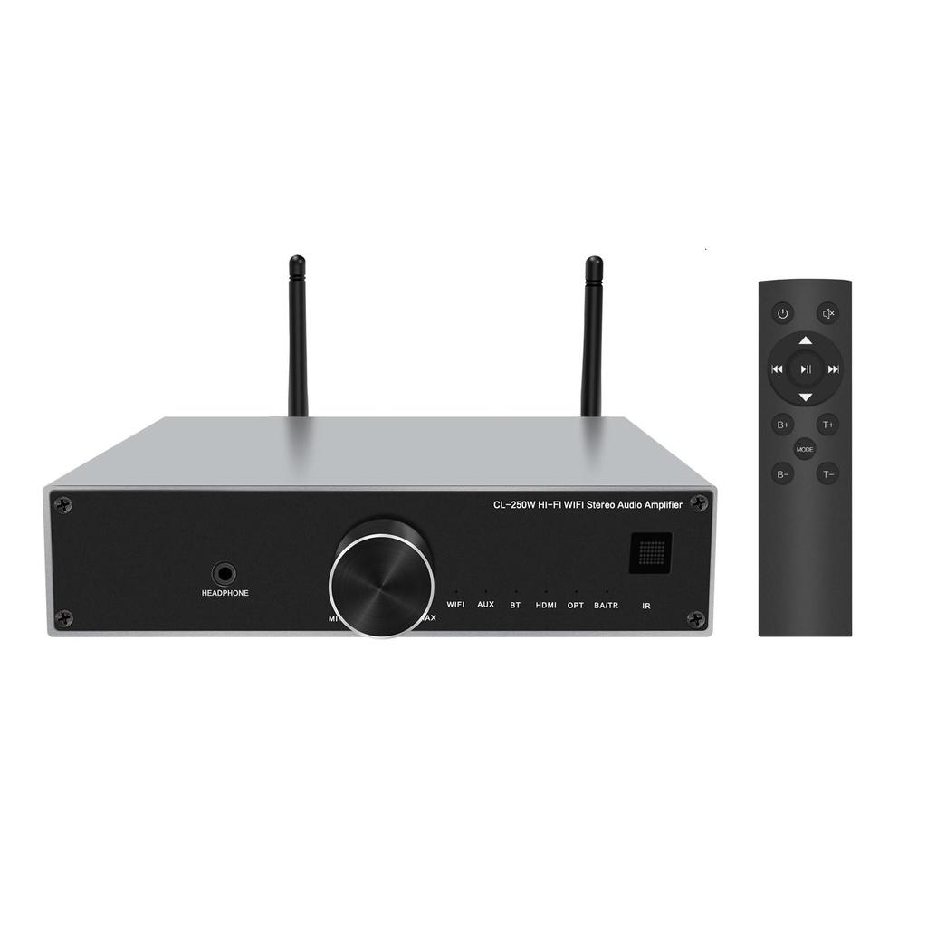 Eppfun AirPlay Receiver HiFi Высокопроизводительный ЦАП Bluetooth Аудиоусилитель Выход Совместимый Сетевой Плеер 24 бит/192 кГц Встроенный (Макс. 2x100 Вт)