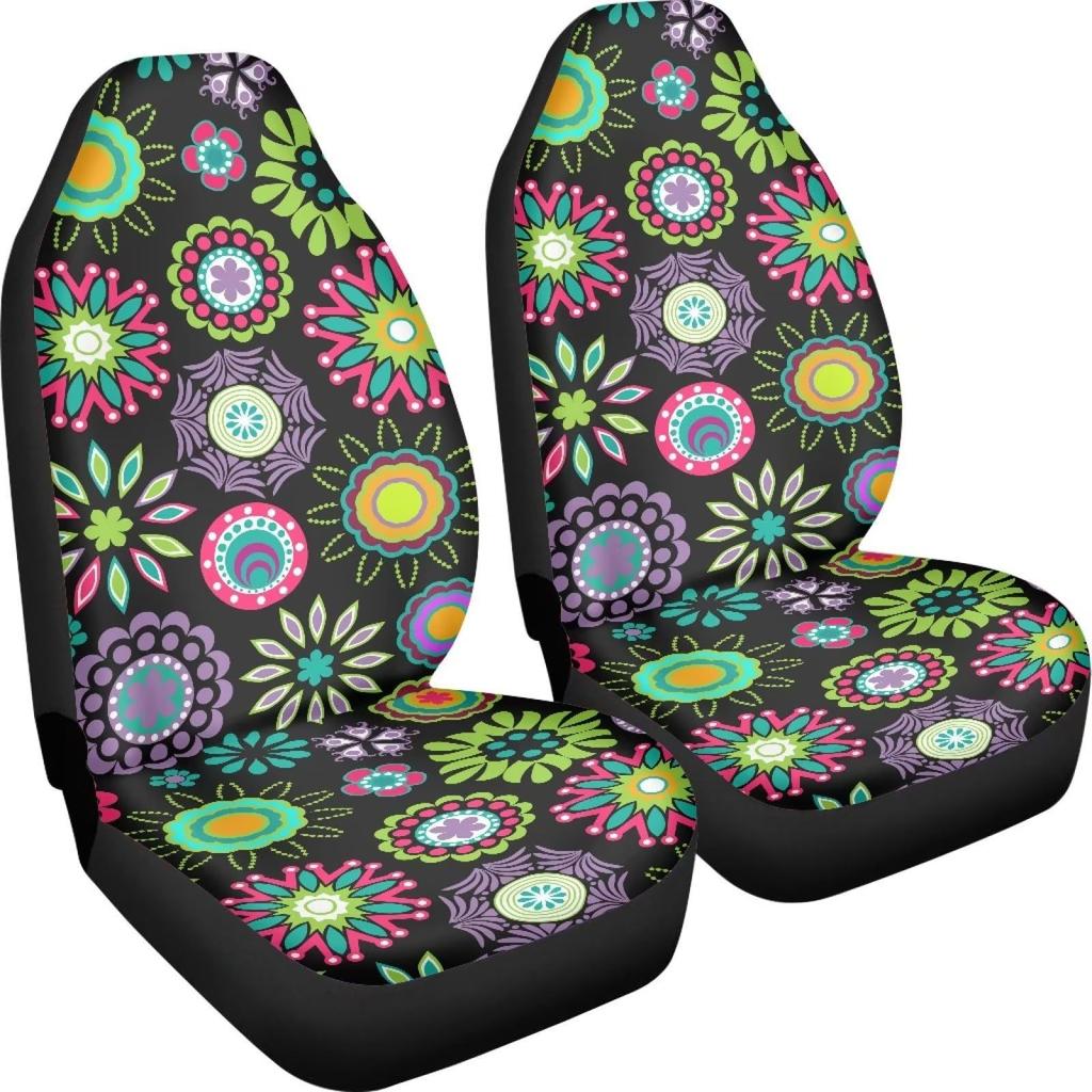 Dog Cute Pattern Car Front Seat Cover Seat Cushion Cover Polyester