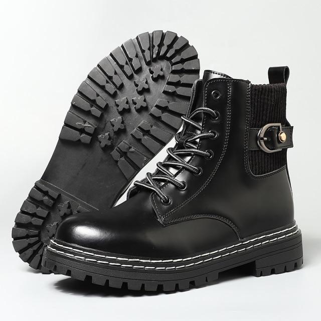 Женские мотоциклетные ботинки, зимняя обувь из мягкой кожи, черные Botas на танкетке, женские туфли на платформе со шнуровкой, женские винно-красные Botas Mujer
