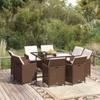 Day and Night - Day and Night Garden Dining Set 9 Pieces and Brown Synthetic Rattan Cushions