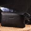 Spacious Men's Clutch Made of Genuine Grained Leather CANPELLINI 21557 Black