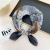 Cotton And Linen Small Square Scarf Silk Scarf Women'S Spring And Autumn New Style Artistic And Versatile Fashionable Temperament Headband Scarf