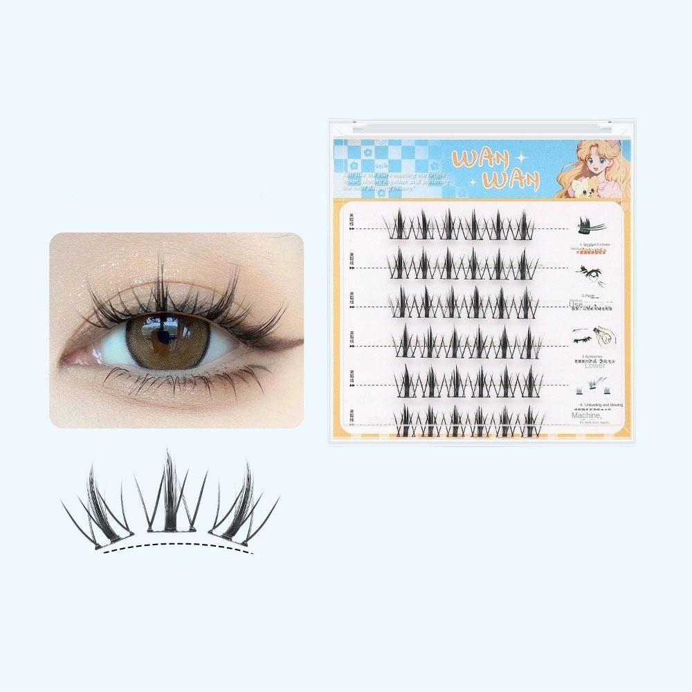 Sweet Self-adhesive Lash Clusters DIY False Eyelash Clusters Glue Free Fake Lashes  Makeup Tool