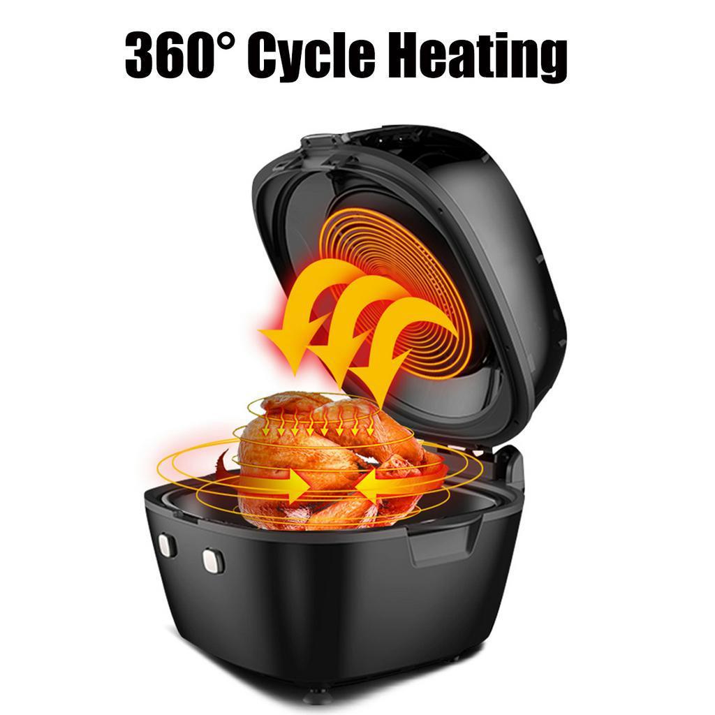 220V 6L Health Fryer Cooker Smart Touch LCD Airfryer Pizza Oil Free Air Fryer 1500W Multi Function Smart Fryer for French Fries