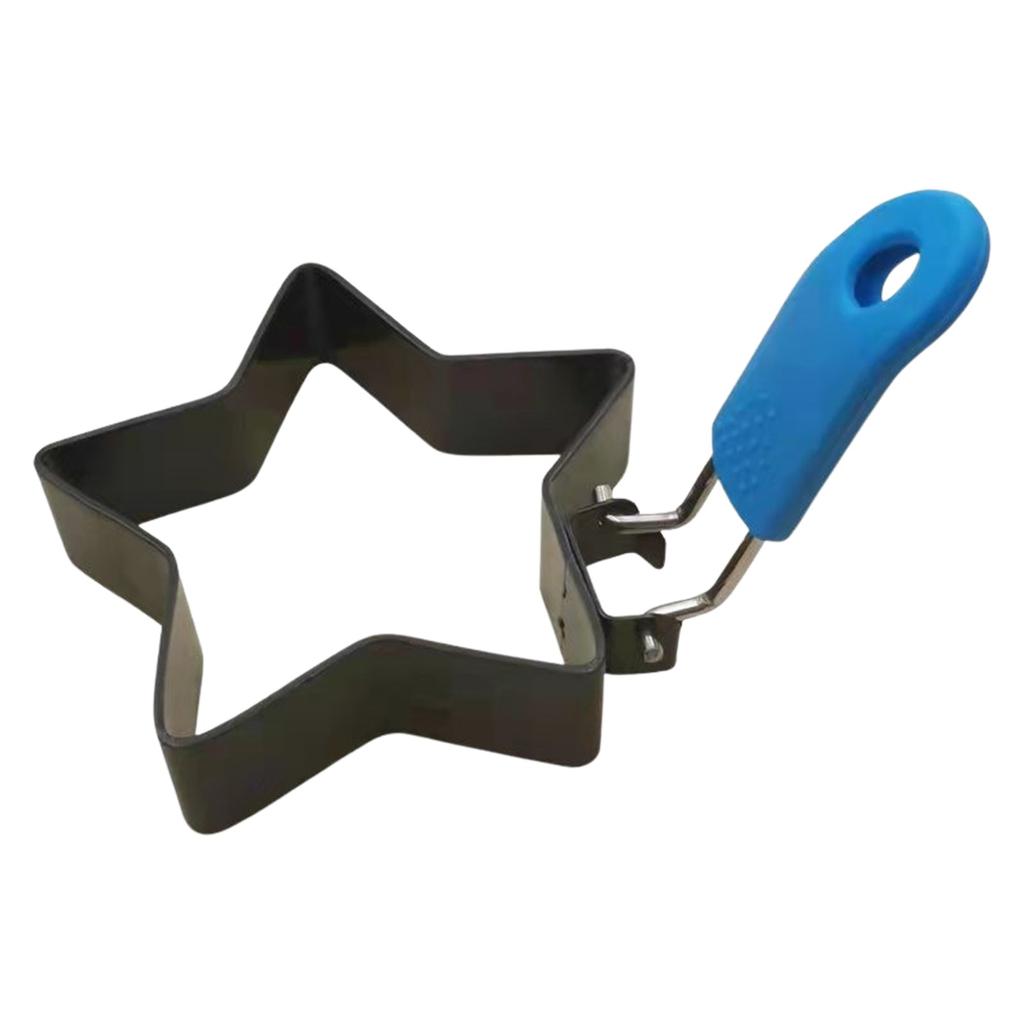 Кольцо для яиц со складной ручкой, кольца для яиц в форме сердца из нержавеющей стали для жарки яиц, английских кексов, приготовления сэндвичей на завтрак, бургеров