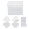 4 шт. Держатель для спонжей для макияжа, кейс, разной формы, прозрачный, портативный, водонепроницаемый защитный контейнер для спонжей