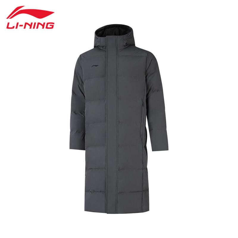Li-Ning Мужская длинная пуховая куртка для поездок на работу AYMV347