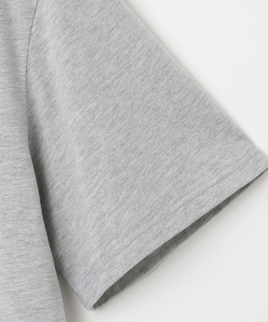 MILLO ARCHIVE Soft U-Neck Semi-Overfit T-Shirt [Melange Gray]