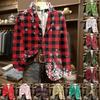 Men's Ugly Christmas Corduroy Warm Pocket Suit Jacket Cardigan Men's Casual Suit