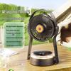 Portable USB Rechargeable Camping Fan with LED Light