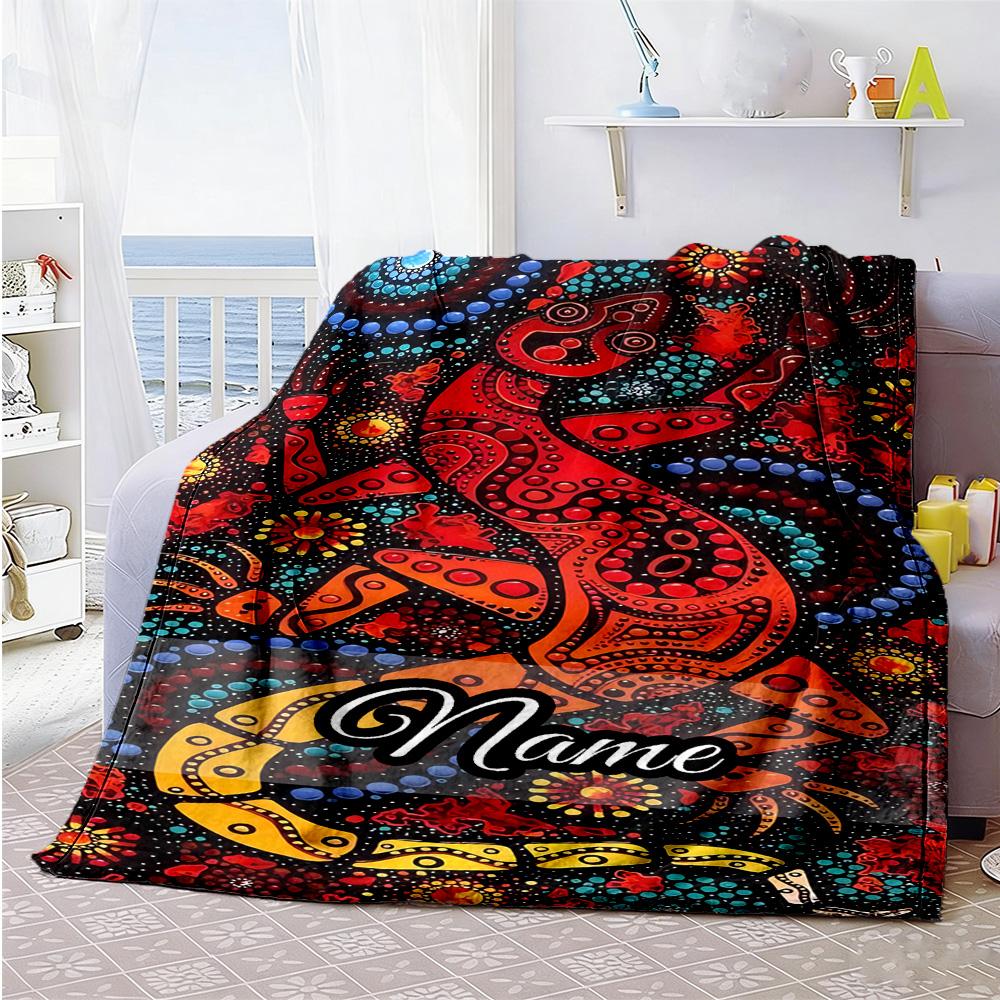 Animal Personalized Name Blanket Lightweight Personalized Blanket Comfortable Suitable for Office Chair Office Home Decor Bed Four Seasons Universal