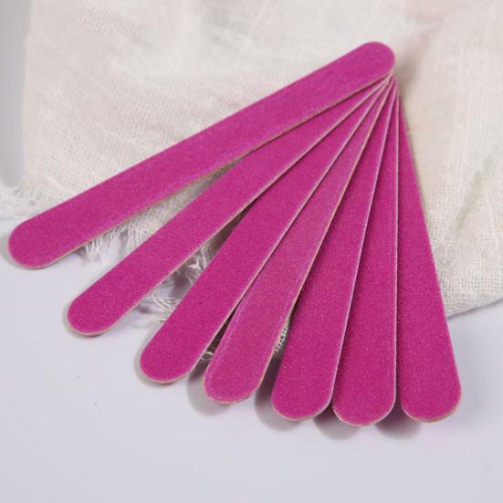 20/100Pcs 100/180 Grit Wooden Nail Files Compact Portable Multipurpose DIY Disposable Nail Files Manicure Tool Set