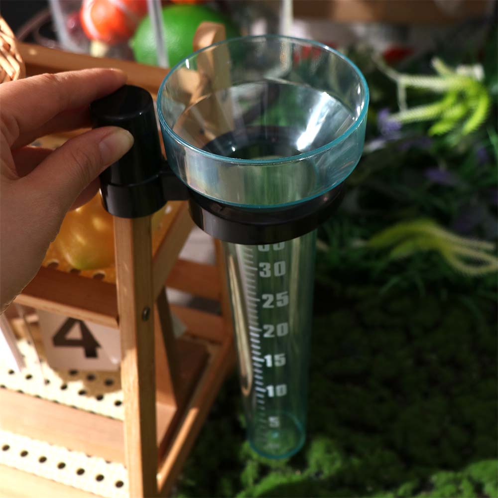 Portable Rain Gauge Cup Plastic Lawn Rainfall Gauge Gardening Rainwater Meter Ground