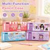 Large Capacity Pencil Case Password Lock Stationery Organizer Cartoon Stationery Box  Kids