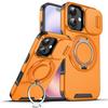 KEYSION Чехол для телефона с вращающейся на 360° подставкой-кольцом для iPhone 17, силикон+ПК, сдвижная защита камеры, магнитная противоударная задняя крышка