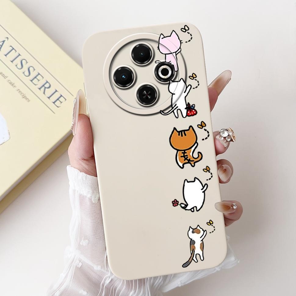 Spark30C Cover For Tecno Spark 30C 2024 Case Cute Cartoon Girl Cover Soft Silicone Phone Case For Spark 30 C Spark30 Full Bumper