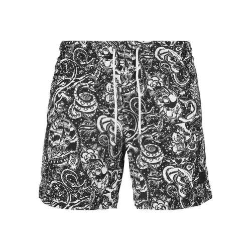 Urban Classics Mens Tattoo Swim Shorts