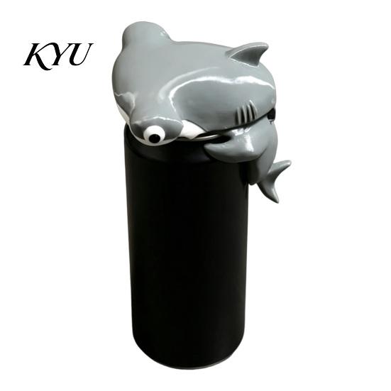 Shark Can Lid Portable Soda Cover, Shark/Dinosaur/Frog/Hippo/Elephant Shape, Durable Reusable Drink Plastic Dustproof Protector for 375ml Beverage