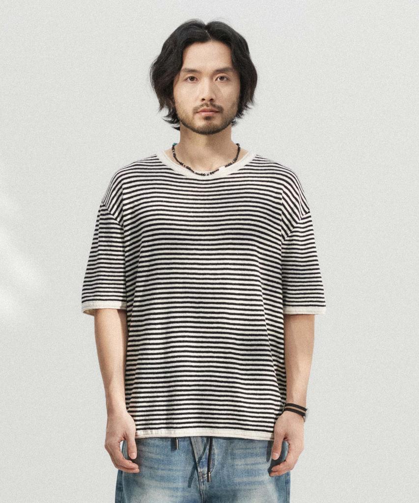 WMC Striped Short Sleeve Knit_Black