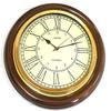 Brass and Wood Wall Clock 40.64 Cm