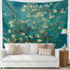 VIKAMA Van Gogh Apricot Blossom Art Tapestry Vintage Oil Painting Style Decor Living Room Backdrop Bedroom Art Home Furnishings