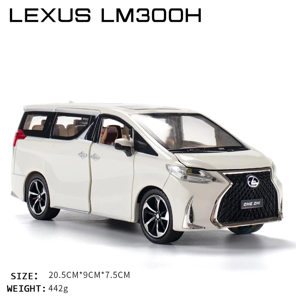 pzdf1 1:24 Lexus LM300H Diecast High SimulationAlloy Car Model Sound Light Boy Toys 6 Doors Can Open Children Gift Collection