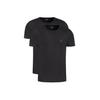 EMPORIO ARMANI T Shirts Men's Black 2 Pack Crew Neck Thin Straight Fit 111647-CC722-07320