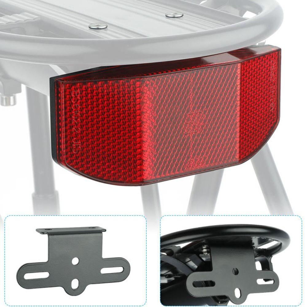 Red Black Bicycle Rear Light Metal Acrylic Luggage Carrier Mount Cycling Stand Bracket  Bicycle