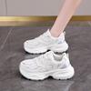 CRLAYDK 2024 Chunky Platform Sneakers for Women Mesh Lace Up Casual Walking Shoes Fashion Height Increase Tennis for Ladies