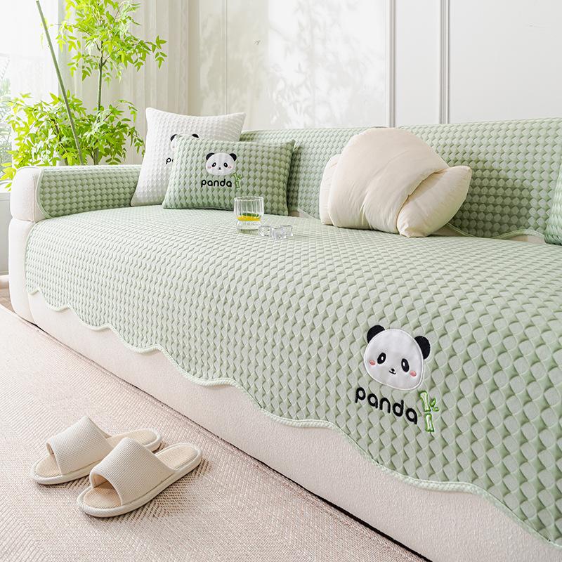 Solid Color Special-Shaped Cooling One-Piece Combination Sofa Seat Cushion  Summer New Cooling High-End Sofa Cover